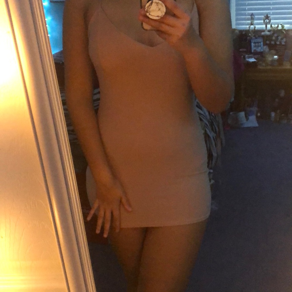 Nude Pink, mini, Bodycon, Homecoming dress